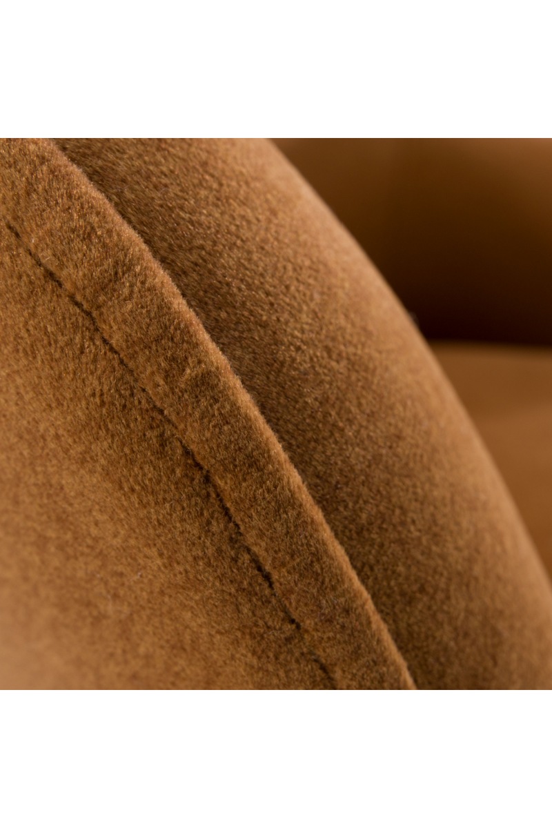 Brown Fabric Swivel Dining Chair | OROA Modern Risa | Oroatrade.com