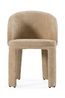 Beige Velvet Curved Dining Chair | OROA Modern Sarkis | Oroatrade.com