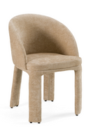 Beige Velvet Curved Dining Chair | OROA Modern Sarkis | Oroatrade.com