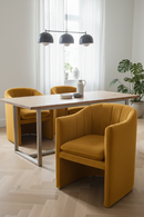 Velvet Curved Dining Chair | OROA Modern Danube | Oroatrade.com