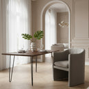 Velvet Curved Dining Chair | OROA Modern Danube