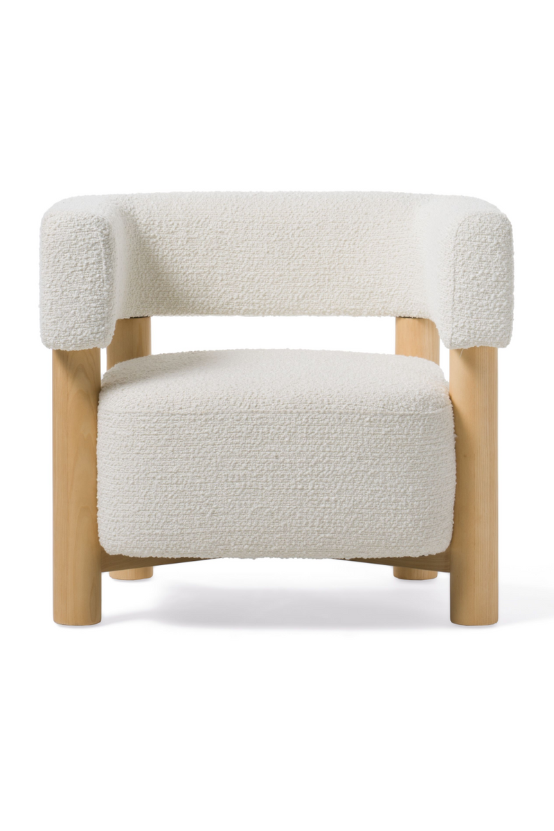 Beech Framed White Accent Chair | OROA Modern Fang | Oroatrade.com