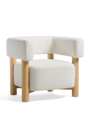Beech Framed White Accent Chair | OROA Modern Fang | Oroatrade.com