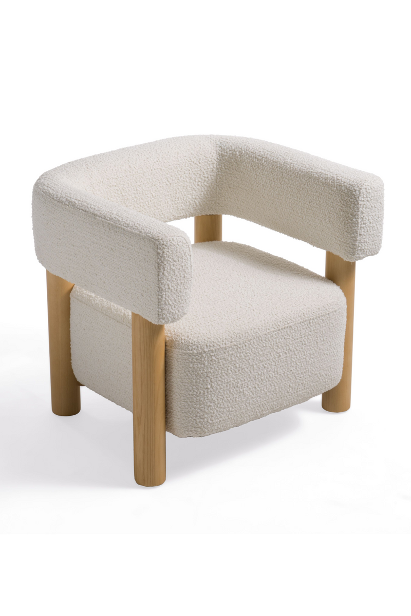 Beech Framed White Accent Chair | OROA Modern Fang | Oroatrade.com