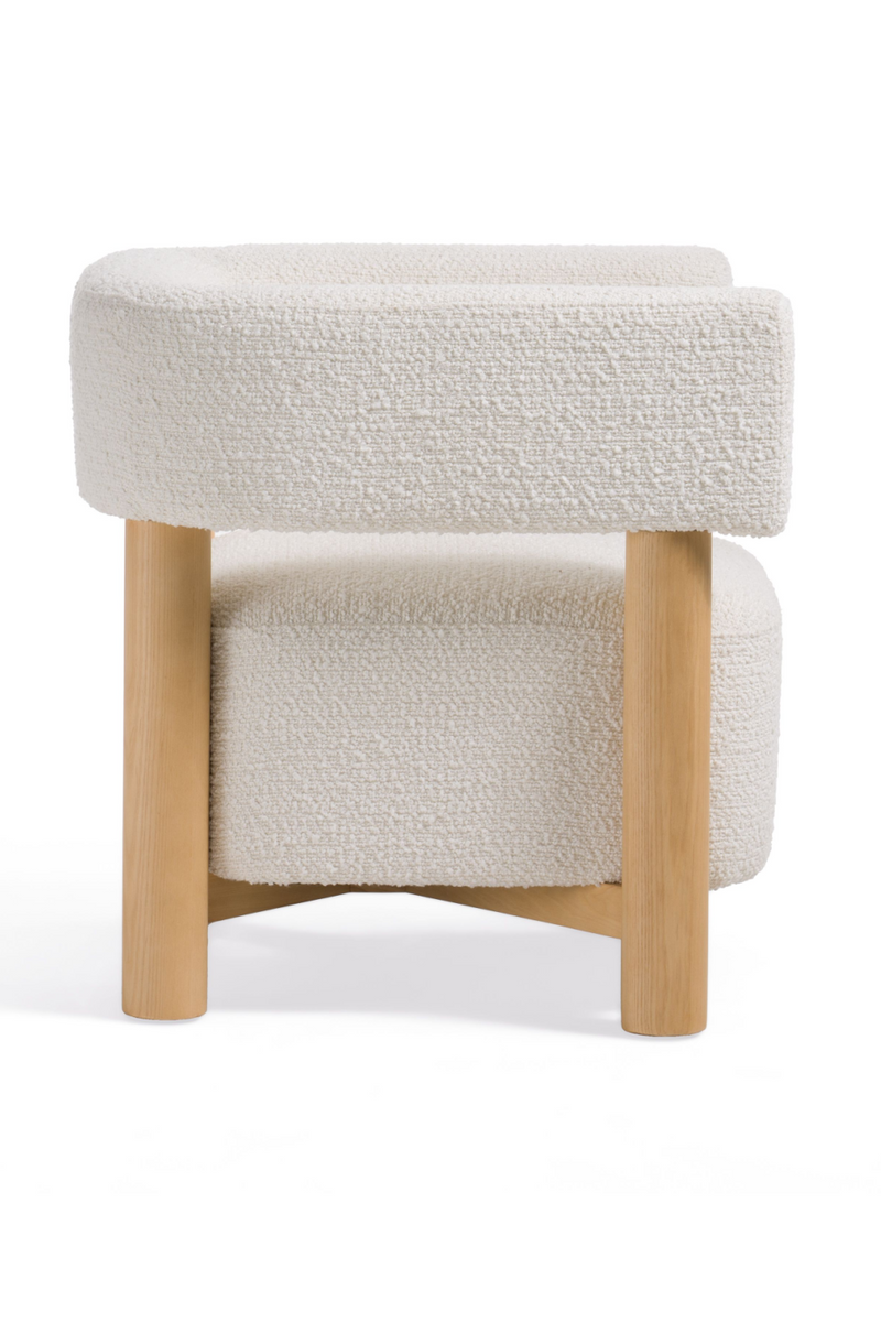 Beech Framed White Accent Chair | OROA Modern Fang | Oroatrade.com