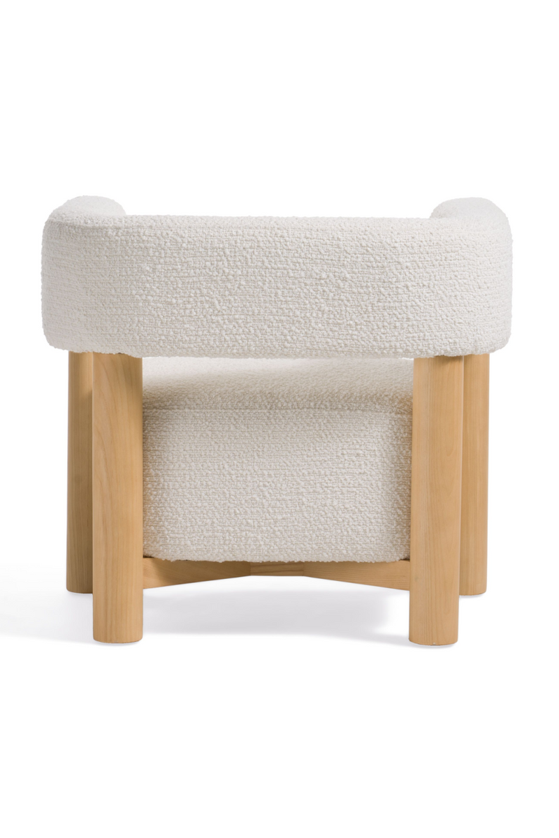 Beech Framed White Accent Chair | OROA Modern Fang | Oroatrade.com