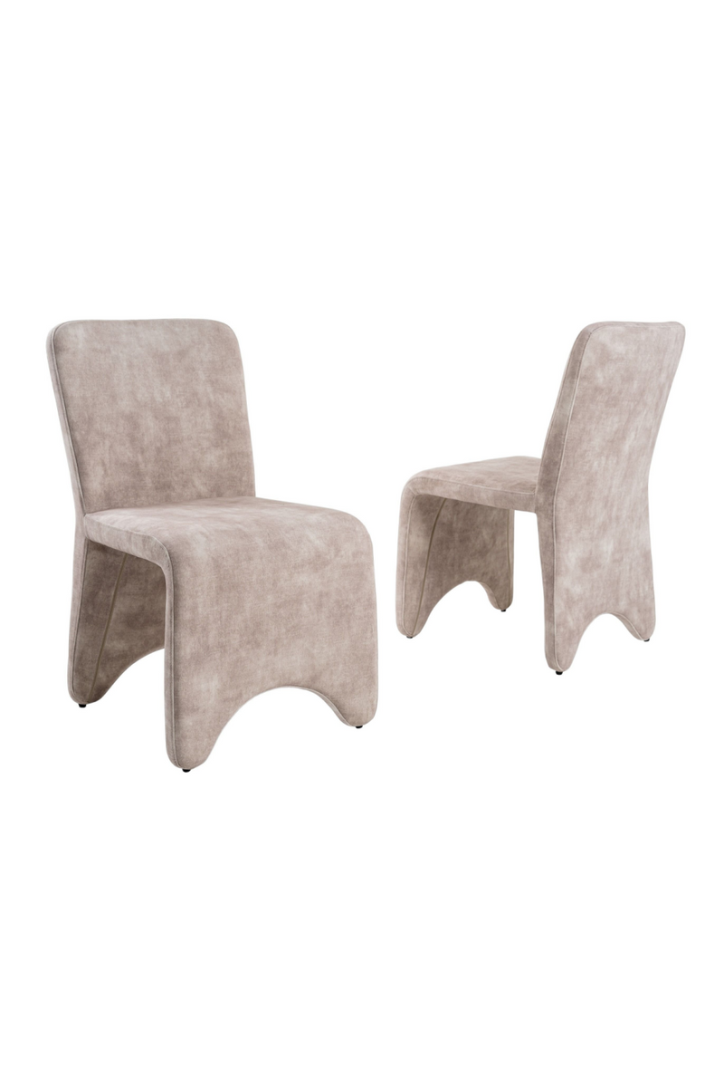 Beige Velvet Dining Chairs (2) | OROA Modern Ditka | Oroatrade.com