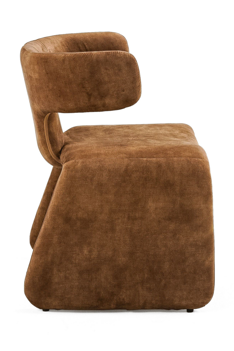 Asymmetrical Velvet Dining Chair | OROA Modern Bergman