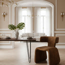 Asymmetrical Velvet Dining Chair | OROA Modern Bergman