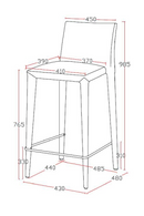 Gray Fabric Bar Stool | OROA Modern Medford | Oroatrade.com