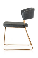Rosegold Frame Gray Dining Chairs (2) | OROA Modern Ashland | Oroatrade.com