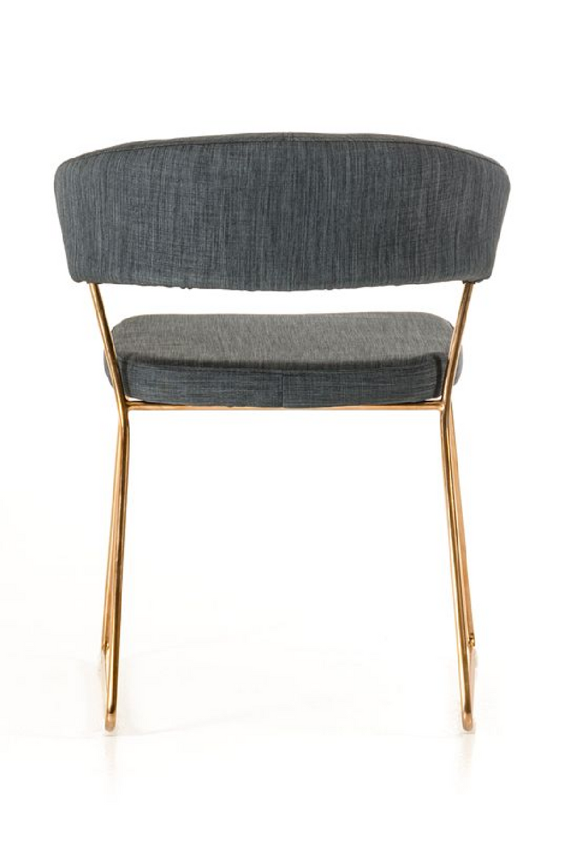 Rosegold Frame Gray Dining Chairs (2) | OROA Modern Ashland | Oroatrade.com