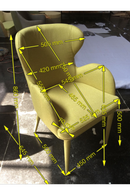 Yellow Fabric Dining Chair | OROA Modern Tigard | Oroatrade.com