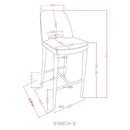 Gray Cutout-Back Bar Stool | OROA Modern Williamette | Oroatrade.com