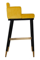 Yellow Velvet Bar Stool | OROA Modern Conifer | Oroatrade.com