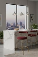 Red Velvet Bar Stool | OROA Modern Dakin | Oroatrade.com