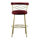 Red Velvet Bar Stool | OROA Modern Dakin | Oroatrade.com