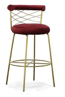 Red Velvet Bar Stool | OROA Modern Dakin | Oroatrade.com