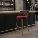 Red Velvet Bar Stool | OROA Modern Dakin | Oroatrade.com