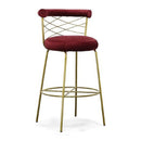 Red Velvet Bar Stool | OROA Modern Dakin | Oroatrade.com