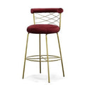 Red Velvet Bar Stool | OROA Modern Dakin | Oroatrade.com