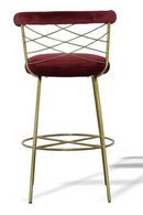Red Velvet Bar Stool | OROA Modern Dakin | Oroatrade.com