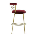 Red Velvet Bar Stool | OROA Modern Dakin | Oroatrade.com