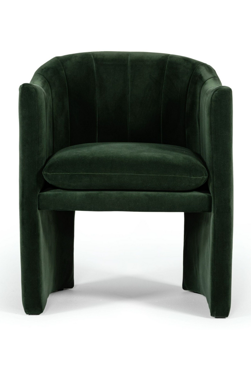 Velvet Curved Dining Chair | OROA Modern Danube | Oroatrade.com