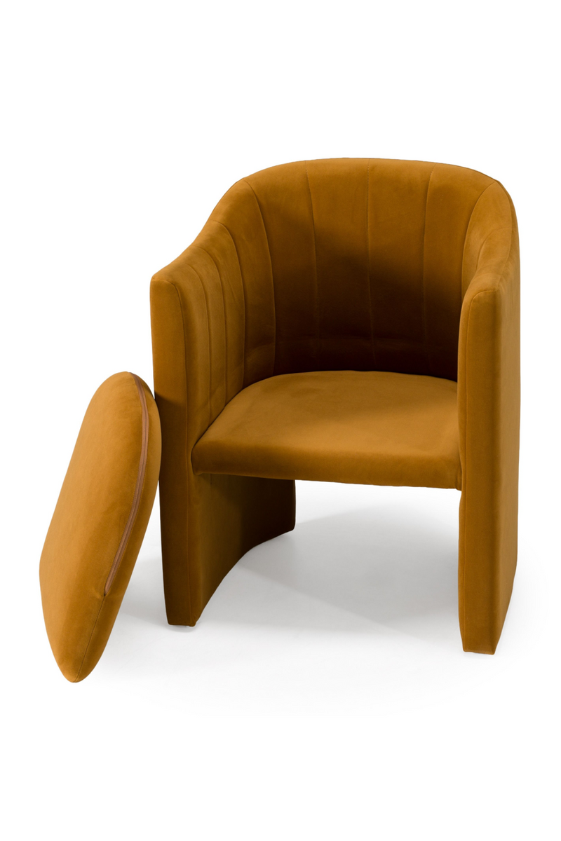 Velvet Curved Dining Chair | OROA Modern Danube | Oroatrade.com