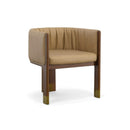 Tan Vegan Leather Dining Chair | OROA Modern Elati