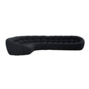 Black Tufted Sectional Sofa | OROA Modern Yolonda