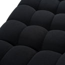 Black Tufted Sectional Sofa | OROA Modern Yolonda