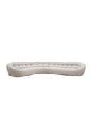 Beige Tufted Curved Sectional Sofa | OROA Modern Yolonda | Oroatrade.com
