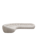 Beige Tufted Curved Sectional Sofa | OROA Modern Yolonda | Oroatrade.com