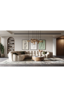 Beige Tufted Curved Sectional Sofa | OROA Modern Yolonda | Oroatrade.com