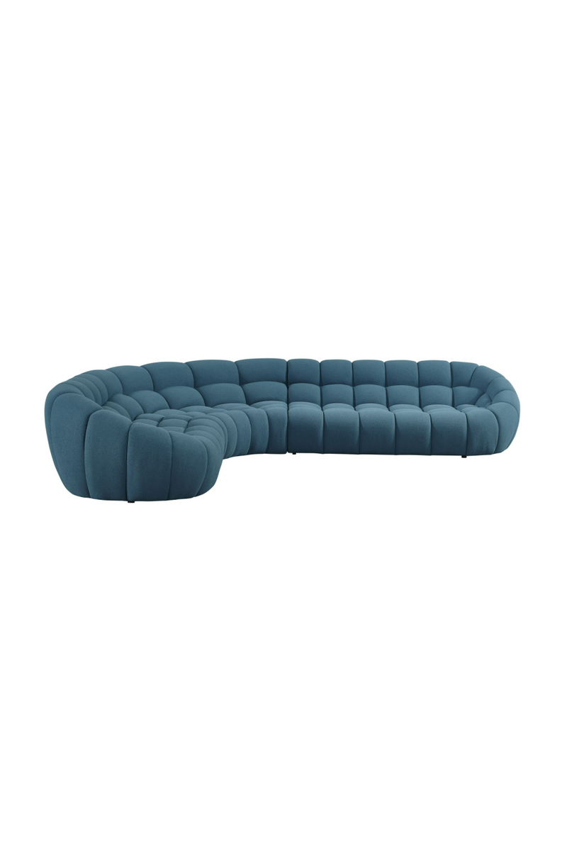 Tufted Teal Sectional Sofa | OROA Modern Yolonda | Oroatrade.com