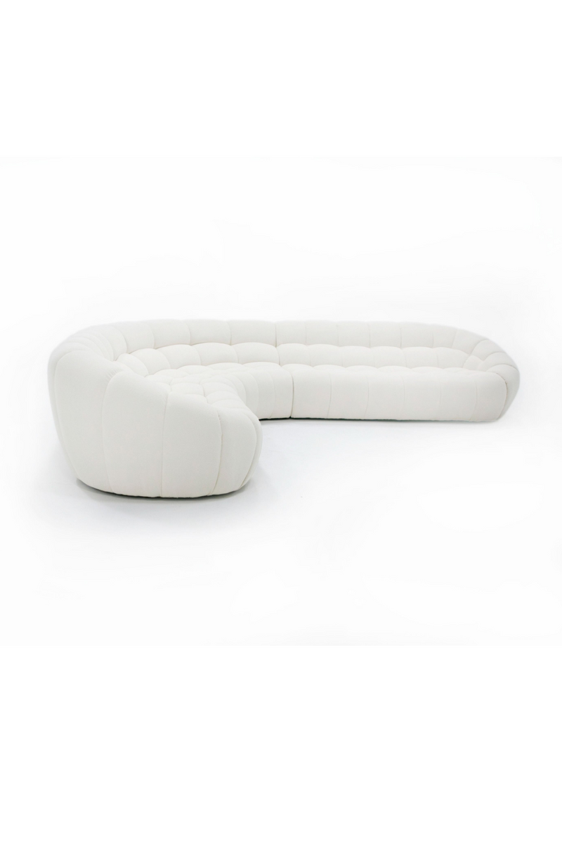 White Curved Sectional Sofa | OROA Modern Yolonda | Oroatrade.com