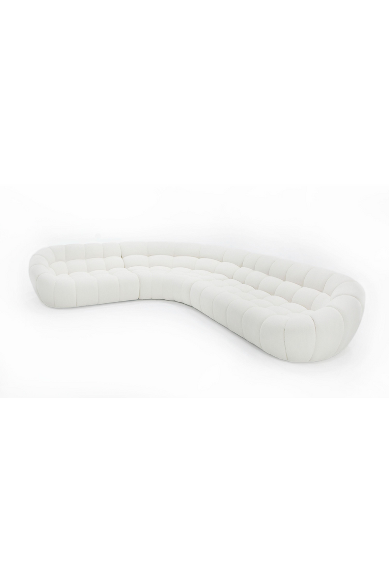 White Curved Sectional Sofa | OROA Modern Yolonda | Oroatrade.com