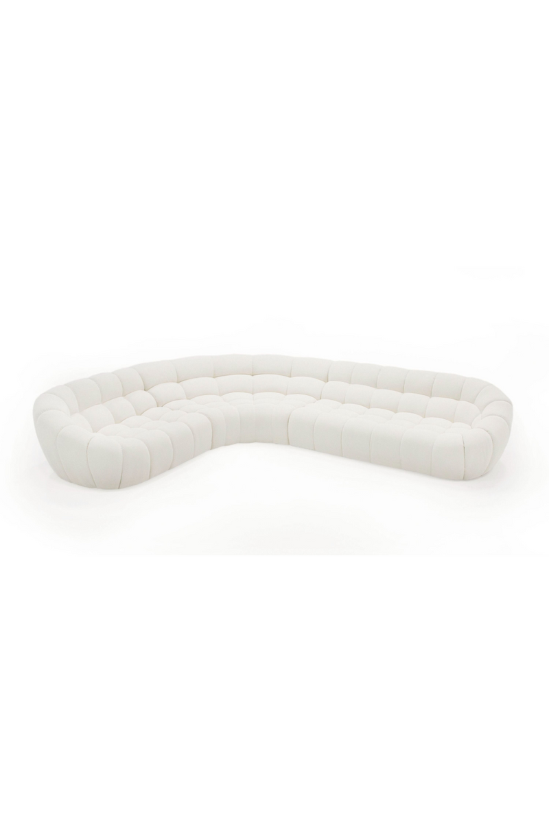 White Curved Sectional Sofa | OROA Modern Yolonda | Oroatrade.com