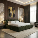 Hexagonal Tufted Queen Bed | OROA Modern Yolonda