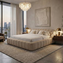 Hexagonal Tufted Queen Bed | OROA Modern Yolonda