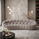 Hexagonal-Tufted Curved Sofa | OROA Modern Yolonda