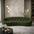 Hexagonal-Tufted Curved Sofa | OROA Modern Yolonda
