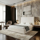 White Teddy Fabric Bed | OROA Modern Byrne | Oroatrade.com