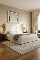 White Teddy Fabric Bed | OROA Modern Byrne | Oroatrade.com