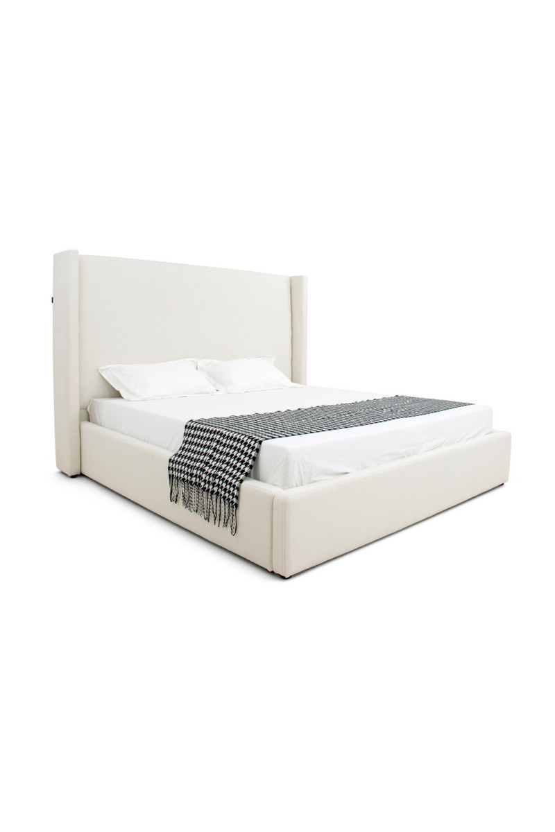White Teddy Fabric Bed | OROA Modern Byrne | Oroatrade.com