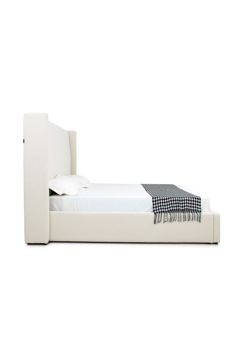 White Teddy Fabric Bed | OROA Modern Byrne | Oroatrade.com