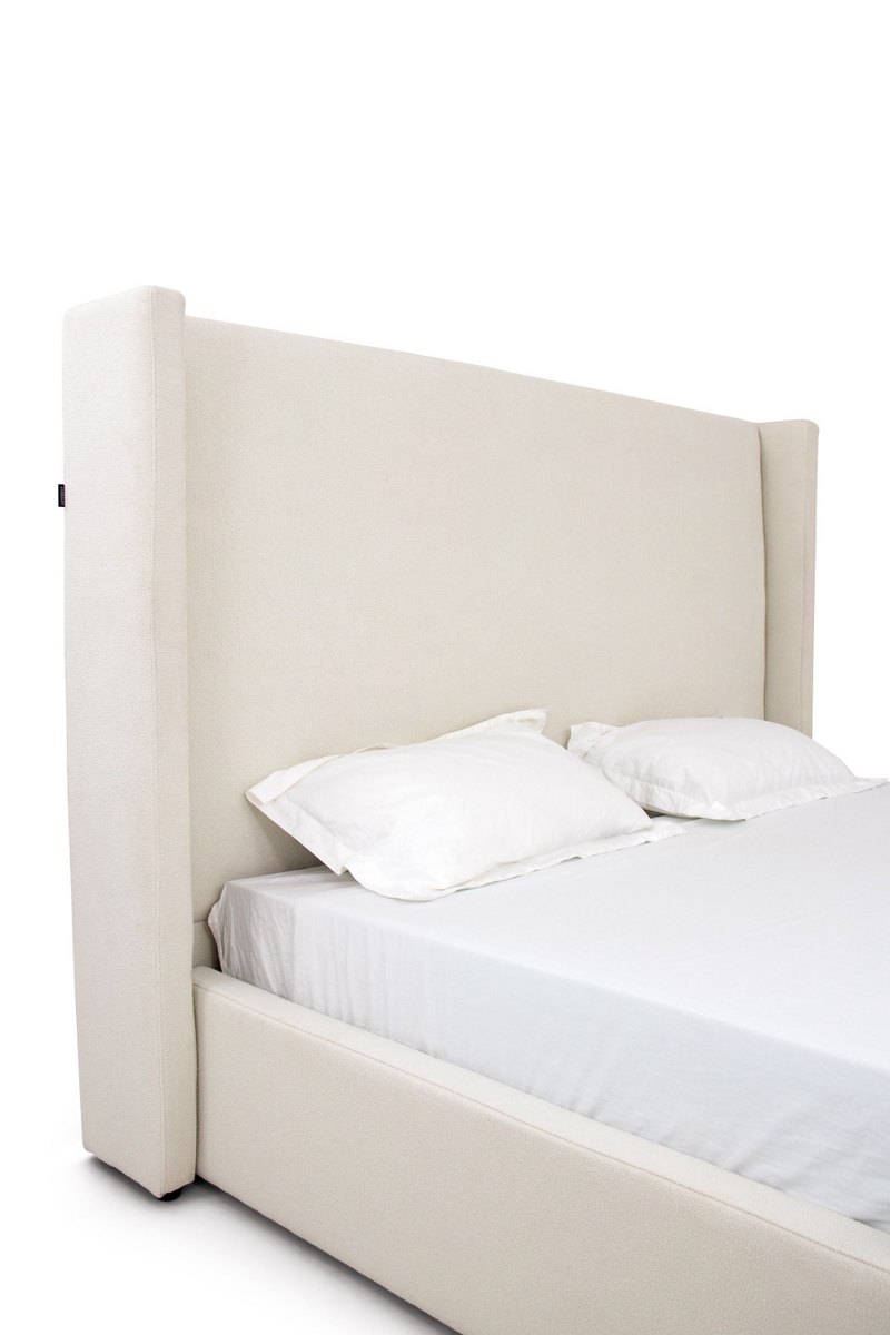 White Teddy Fabric Bed | OROA Modern Byrne | Oroatrade.com