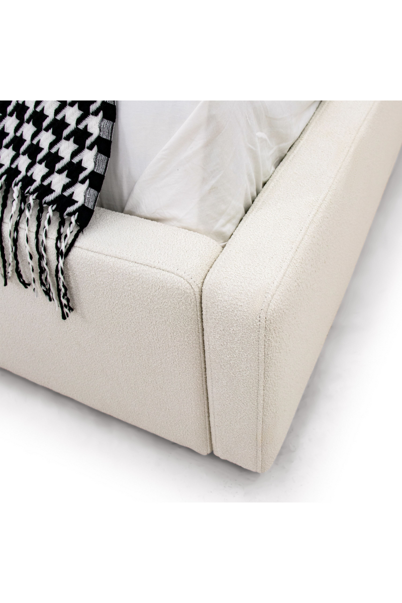 White Teddy Fabric Bed | OROA Modern Byrne | Oroatrade.com