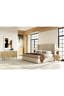 Beige Panel Headboard Bed | OROA Modern Byrne | Oroatrade.com